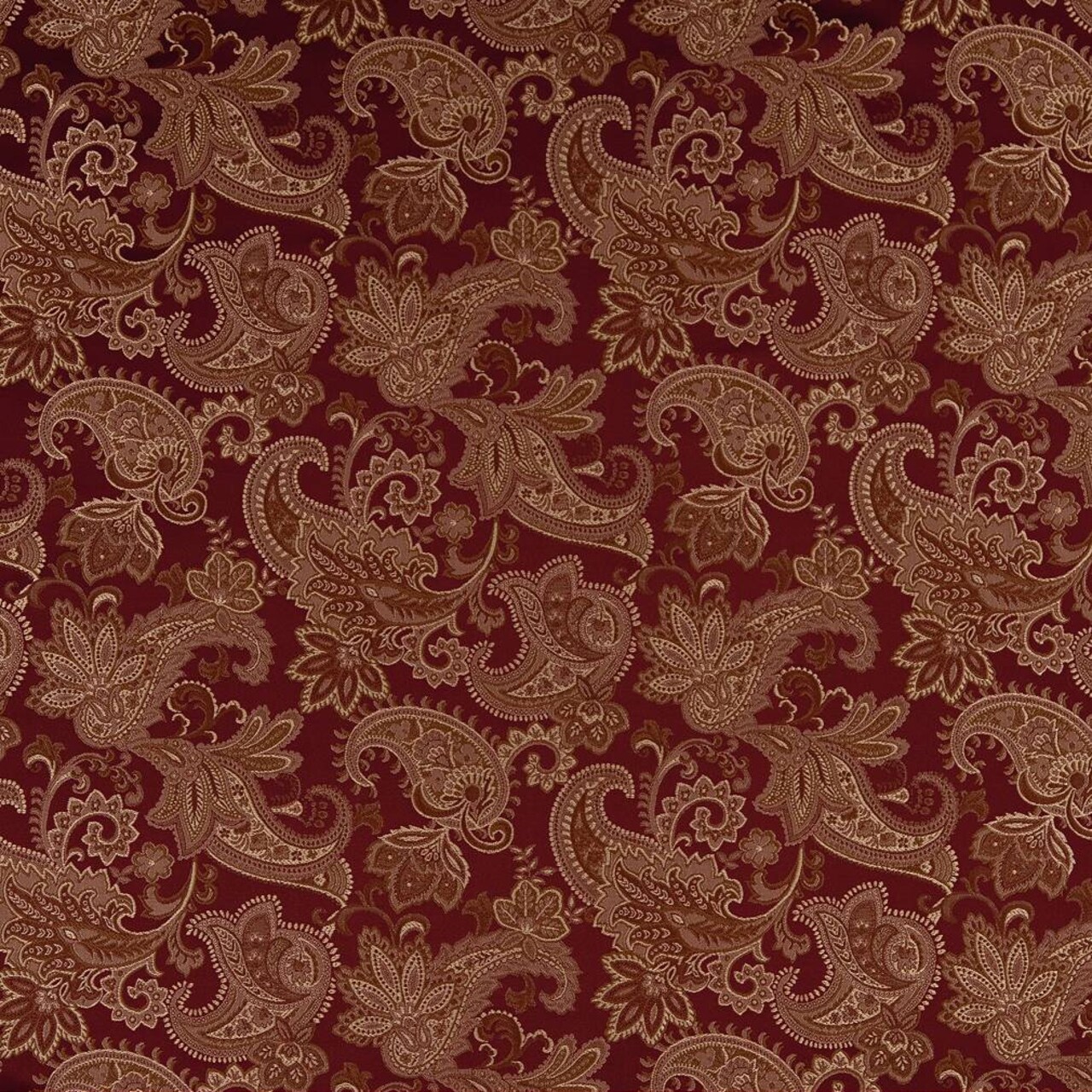 Merlot Paisley - Red & Burgundy Floral,Paisley Upholstery Fabric 54 Inches"